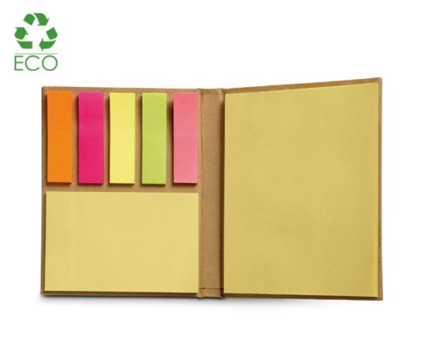 Set memo pad in cartone riciclato rigido