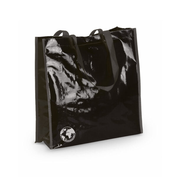 Borsa shopper Recycle biodegradabile con manici lunghi rinforzati - immagine 3