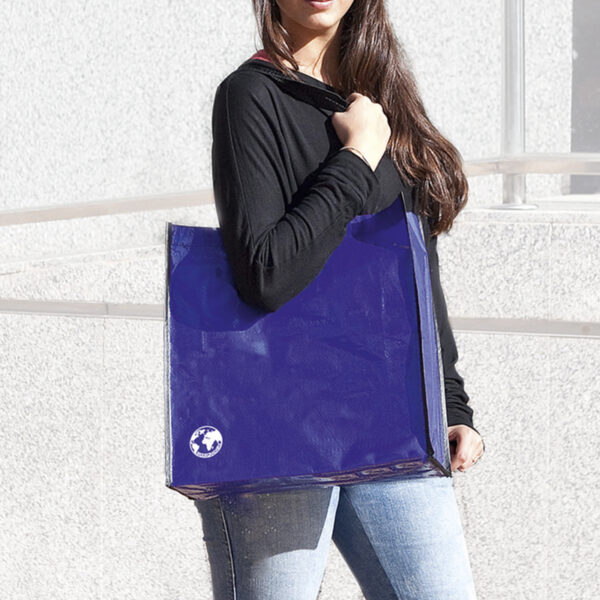 Borsa shopper Recycle biodegradabile con manici lunghi rinforzati - immagine 9