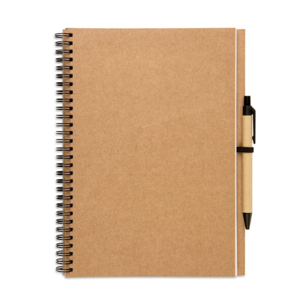 Block notes 19x26 Bloquero Plus in carta riciclata con penna - immagine 2