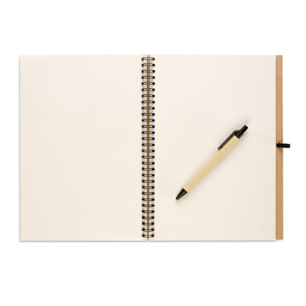 Block notes 19x26 Bloquero Plus in carta riciclata con penna - immagine 4