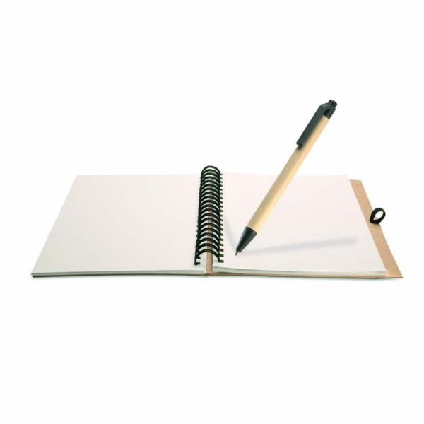 Notebook Bloquero 13x18 in carta riciclata con penna - immagine 4