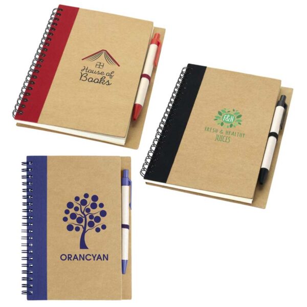 Block notes Priestly 14x18 in carta riciclata con penna - immagine 6