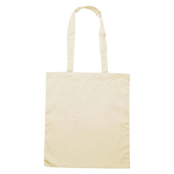 Shopper in cotone con soffietto e manici lunghi - immagine 2