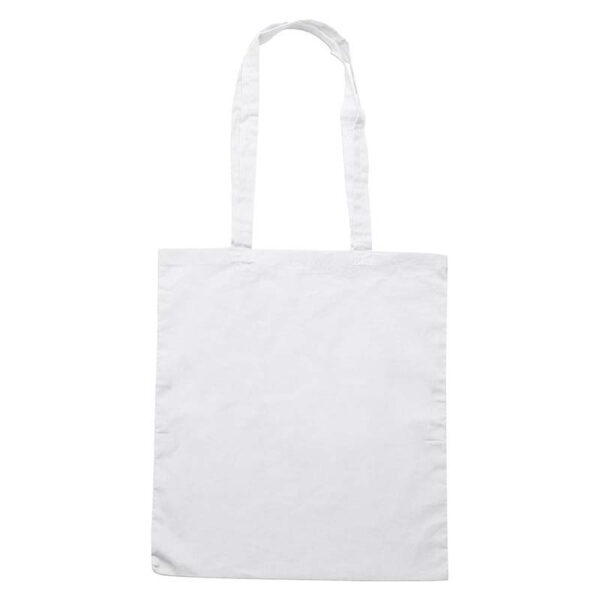 Shopper in cotone con soffietto e manici lunghi - immagine 3