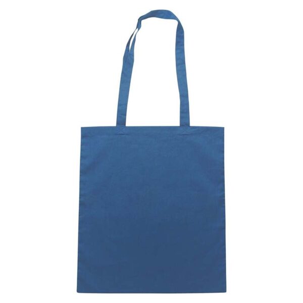 Shopper in cotone con soffietto e manici lunghi - immagine 4